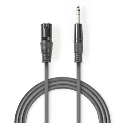 Balanced XLR Audio Cable Male to 3 Pin XLR-Male 6.35mm 3m