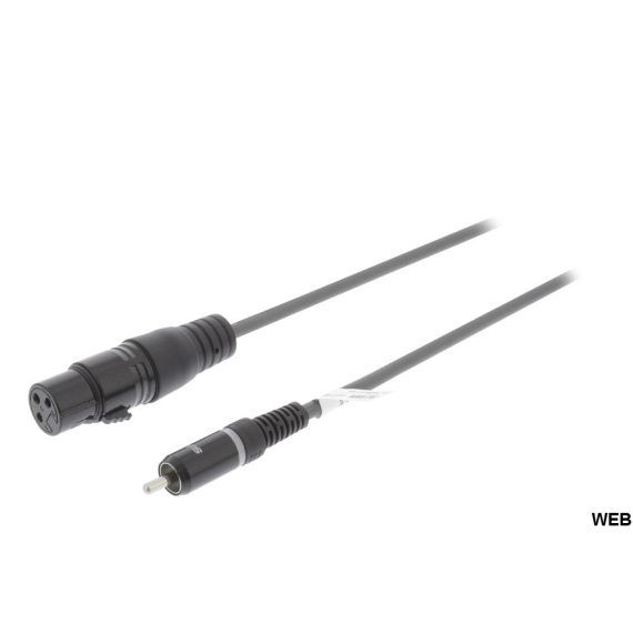 XLR 3pin female-RCA male monocable 3m Sweex