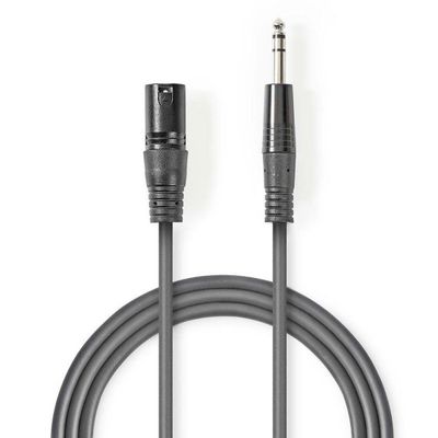 Balanced XLR Audio Cable Male to 3 Pin XLR-Male 6.35mm 5m