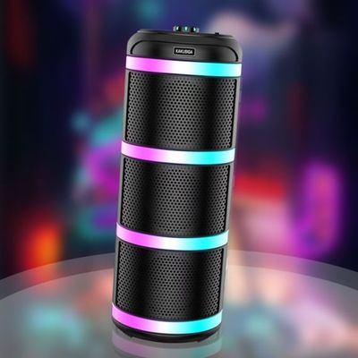 3x4&quot; 20W, rechargeable speaker, LED lights BT/FM/USB, microphone, KK-4301