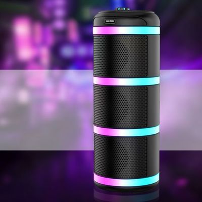 3x4&quot; 20W, rechargeable speaker, LED lights BT/FM/USB, microphone, KK-4301