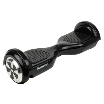 MOOVWAY N1 Hoverboard, 6.5″ Solid Wheels, 2*350W Motors, Black