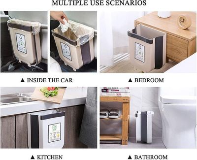 Foldable, trash bin, kitchen garbage bin