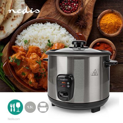 500W, rice cooker, 1.5lt capacity, electric rice cooker, Nedis