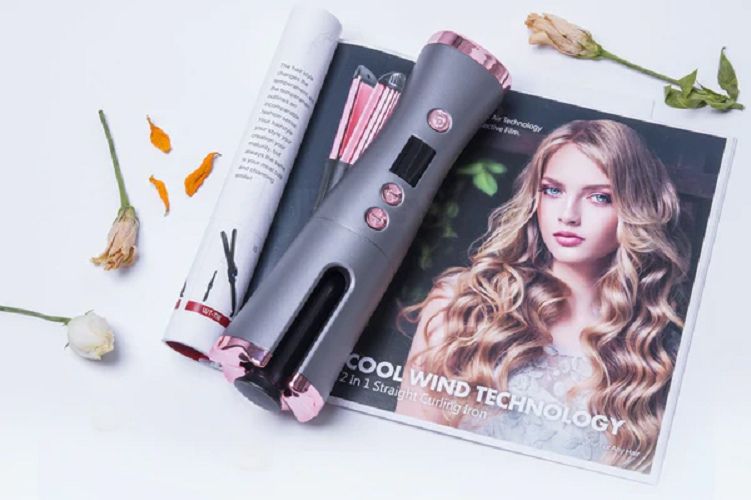 Portable, wireless, hair curler, automatic hair curler, iron wand roller, Andowl