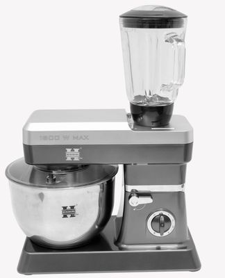 Herzberg HG-5065: 2 in 1 6.5L Stand Mixer and 1.7 Blender- 1200W Silver