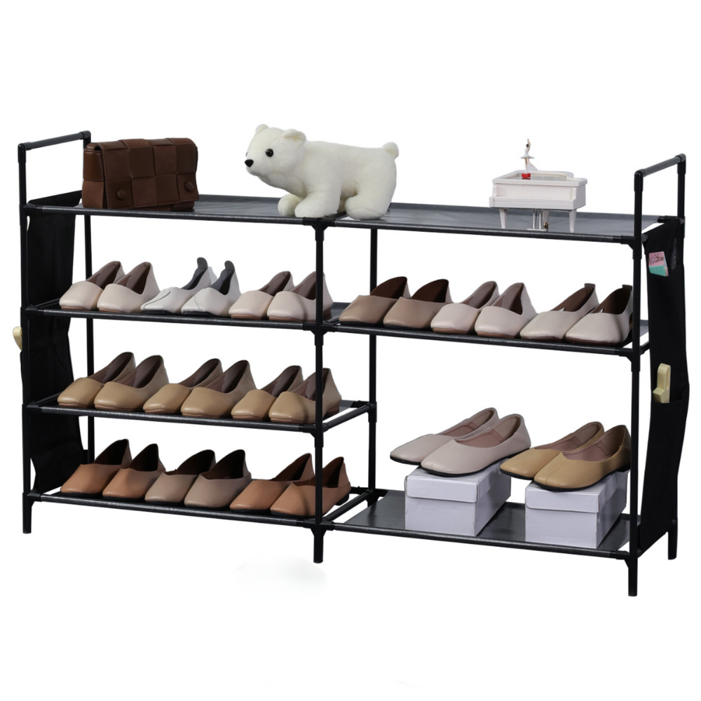 Herzberg HG-03312: 7- Layer Storage Shoe Rack (12x70cm) - Black