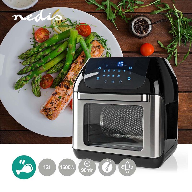 12 liter, digital air fryer, 1500W, Nedis