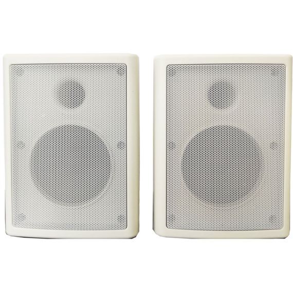 Pair of 40W 100V white speakers