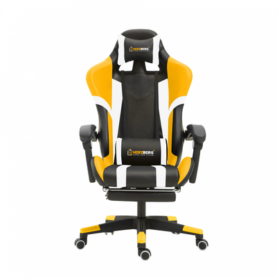 Tri-color, gaming, office chair, yellow, Herzberg HG-8083