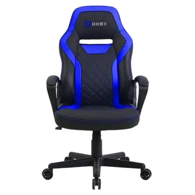 Gaming Chair, PU Leather, Up to 100kg,  Black/Blue