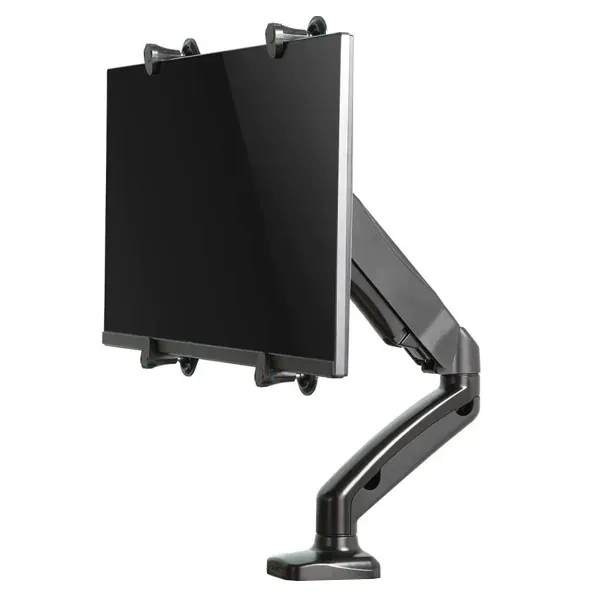 MANHATTAN Vesa-Mount 13″ to 27″ Monitor Bracket, Max 8Kg, Adapter Kit, Maximum Thickness from 26.5mm to 65mm, Attaches to Monitor Brackets with VESA standards, Black
