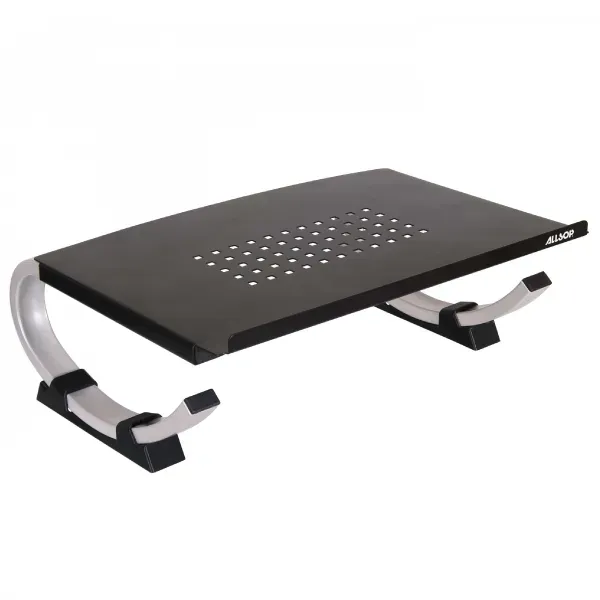 ALLSOP 06488 Table-top Monitor Stand, Max 18Kg, Height Adjustable, Curved design, Black