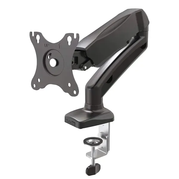 JOLLYLINE PRO-1732 SINGLE Desk-Mount 17” to 32” Monitor Bracket, 1*Monitor, Max 6.5Kg , 2*Arms, Gas-Spring-Mechanism, Height Adjustable, Black