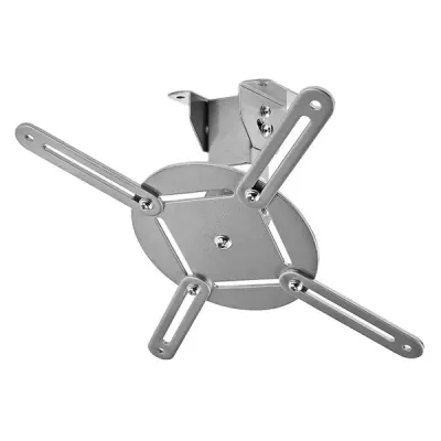 NEDIS PJCM100GY Universal Ceiling-Mount Projector Bracket, Max 10Kg, 360deg-Rotate, Silver
