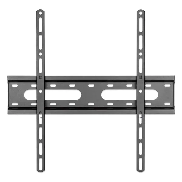 MANHATTAN 462266 Wall-Mount 32” to 55” TV Bracket, Fixed, Max 45Kg, Low-Profile, Heavy-Duty, Dist. from wall 27mm, Black