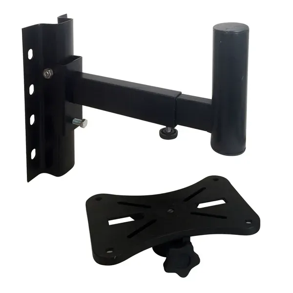 HAIAOXIN H-502B Wall-Mount Speaker Bracket, Tilting, Max 35 Kg, Black
