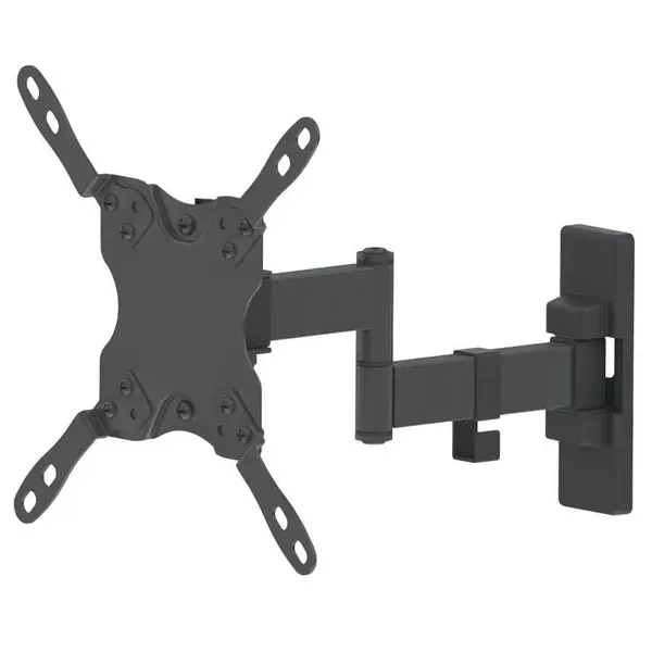 MANHATTAN 461405 Wall-Mount 13″ to 43″ TV Bracket, Tilting, Swiveling, Max 20Kg, 2*Arms, Extending, Max Ext 273mm, Black