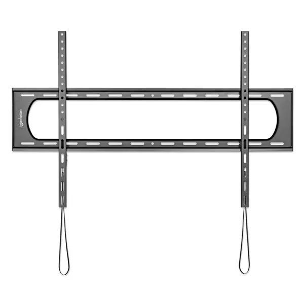 MANHATTAN 461917 Wall-Mount 60″ to 120″ TV Bracket, Fixed, Max 120Kg, Heavy-Duty, Dist. from wall 35mm, Black