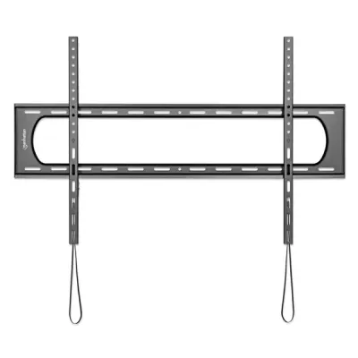 MANHATTAN 461917 Wall-Mount 60″ to 120″ TV Bracket, Fixed, Max 120Kg, Heavy-Duty, Dist. from wall 35mm, Black