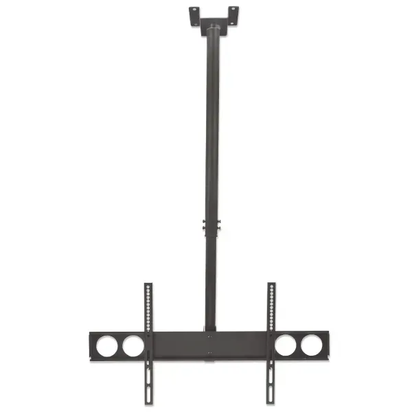 MANHATTAN 423625 Ceiling-Mount 32″ to 70″ TV Bracket, Tilting, Swiveling, Max 50Kg, Max Ext 1560mm, Black