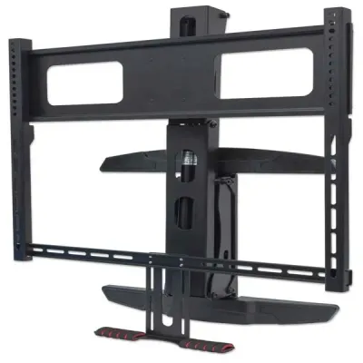 MANHATTAN 461825 Wall-Mount 40″ to 70″ TV Bracket, Tilting, Swiveling, Rotation, Max 35Kg, 1*Arm, Extending, Above Fireplace Mounting/ Max Ext 457mm, Black