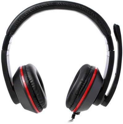 Gaming Headset with Microphone, Black and Red, Tucci X5
