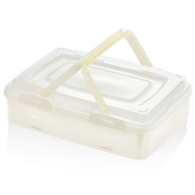 Herzberg Single-Tier Takeaway Pastry Carrying Box Ivory