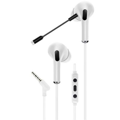 Gaming headset with microphone AKZ-D10 white