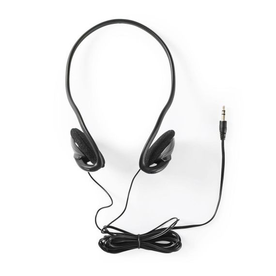 Wired Headphones 2.1m Round Cable Black Over-ear