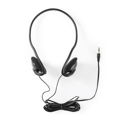 Wired Headphones 2.1m Round Cable Black Over-ear
