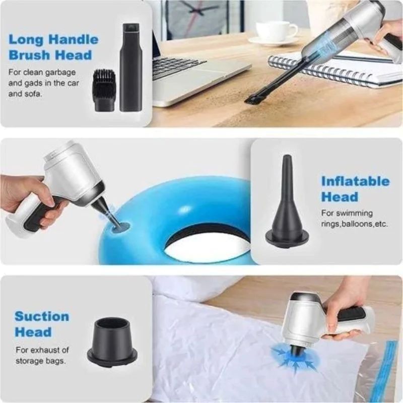 3-in-1, wireless, handheld mini vacuum cleaner, Herzberg HG-03992