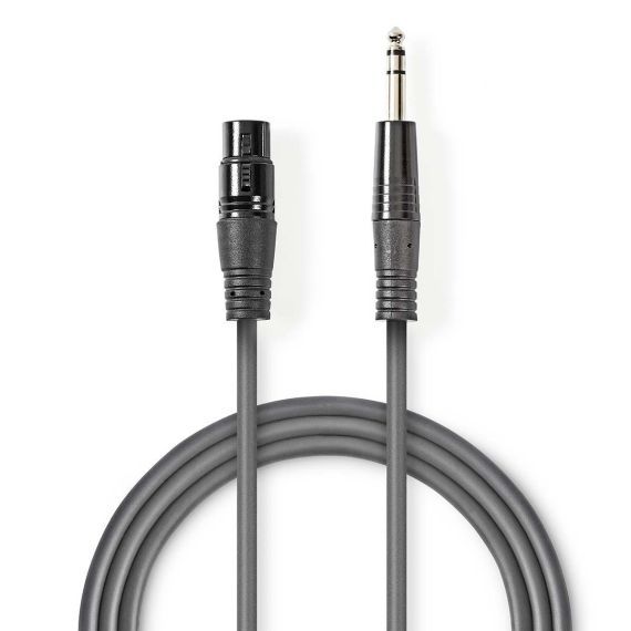 Balanced XLR Female to 3 Pin XLR Audio Cable - 6.35 mm Male