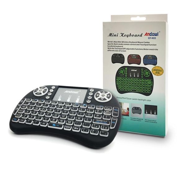 Mini Wireless Keyboard with Touchpad for Smart TV / PC / Console / Computer / Smartphone QY-K03