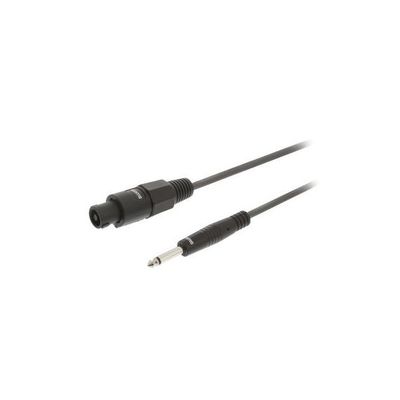 Speaker Cable 2 Pin Female Speaker - 6.35 mm Male 3.0 m Dark Gray