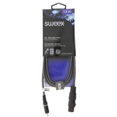 XLR Single cable XLR 3p (Female) - RCA Male 1.5 m Sweex