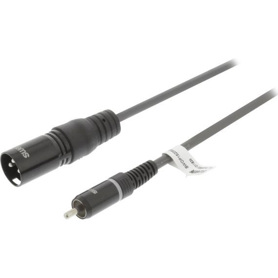3 pin male to RCA male XLR audio cable Sweex