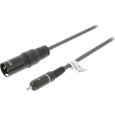 3 pin male to RCA male XLR audio cable Sweex
