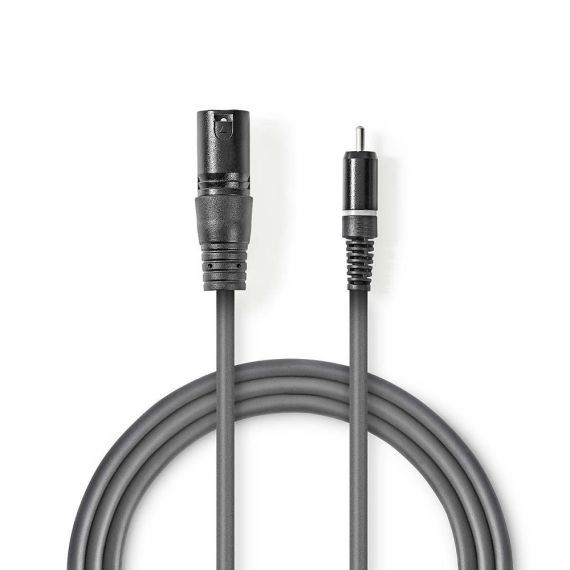 Audio cable XLR Male to 3 pin XLR-Male RCA 1.5m