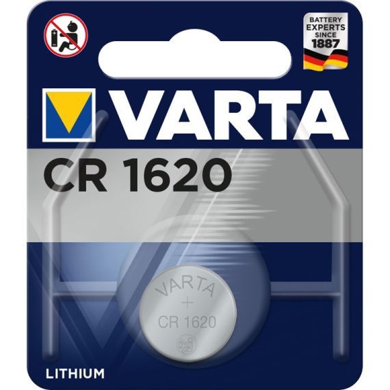 Lithium coin, cell battery, CR1620 (6620), Varta