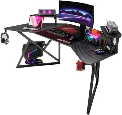 Gaming desk, steel table frame, carbon fiber, CIS D3100-180