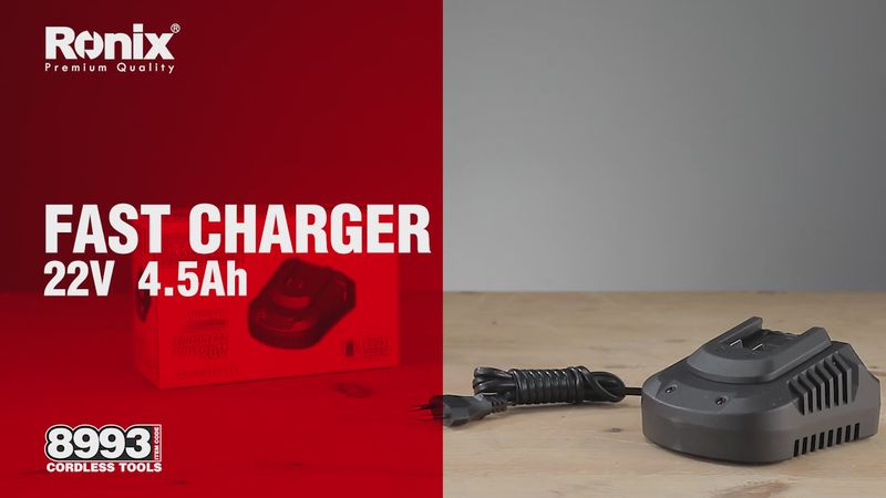 22V, 4A, fast charger, RONIX 8993
