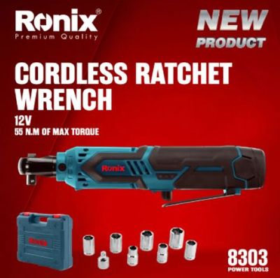 12V, cordless, ratchet wrench kit, RONIX 8303