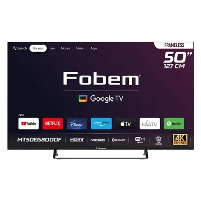 50” 4K Ultra HD LED TV, Google TV, FOBEM MT50EG8000F