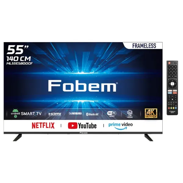 55” 4K Ultra HD LED TV (C), FOBEM ML55ES8000F