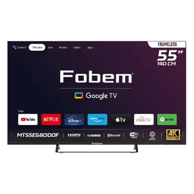 55” 4K Ultra HD LED TV, Google TV, FOBEM MT55EG8000F