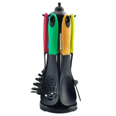 6pc Set Utensils, Stand-set, Multicolor, 3 Year Warranty, ROYALTYLINE