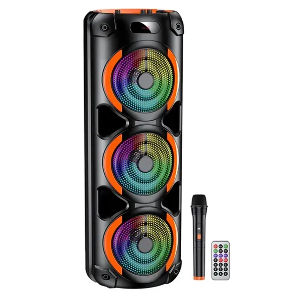 40W, 3*8” Woofer, Portable Speaker, BT, USB/SD, KK-8302