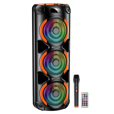 40W, 3*8” Woofer, Portable Speaker, BT, USB/SD, KK-8302