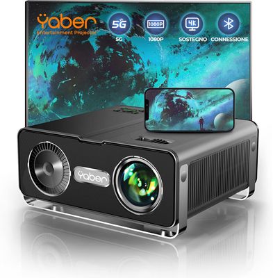 1080P, full HD, led projector, 5G WiFi, bluetooth, YABER V10 9000L